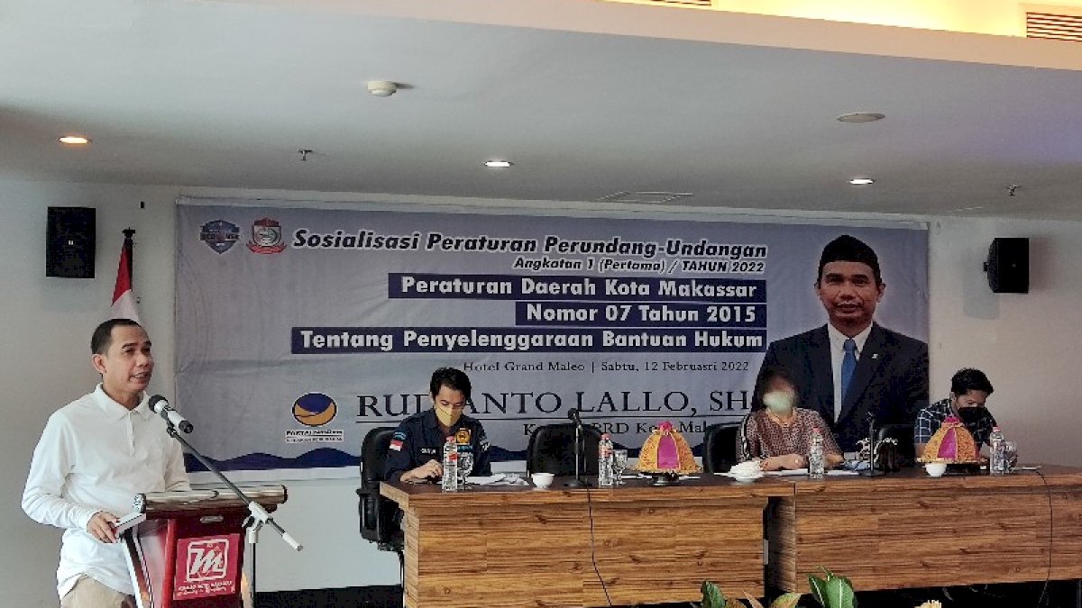 Ketua DPRD Makassar Rudianto Lallo Sosialisasikan Perda Penyelenggaraan Bantuan Hukum