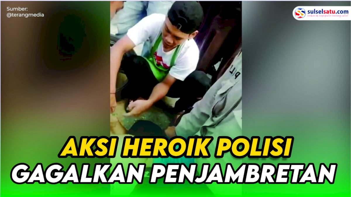 VIDEO: Aksi Heroik Polisi Gagalkan Upaya Penjambretan