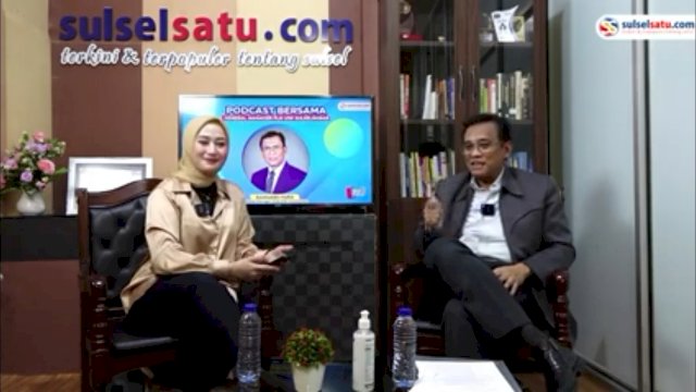 GM PLN Sulselrabar, Awaluddin Hafid saat menjadi narasumber di podcast Sulselsatu.com (tangkapan layar Sulselsatu.com)