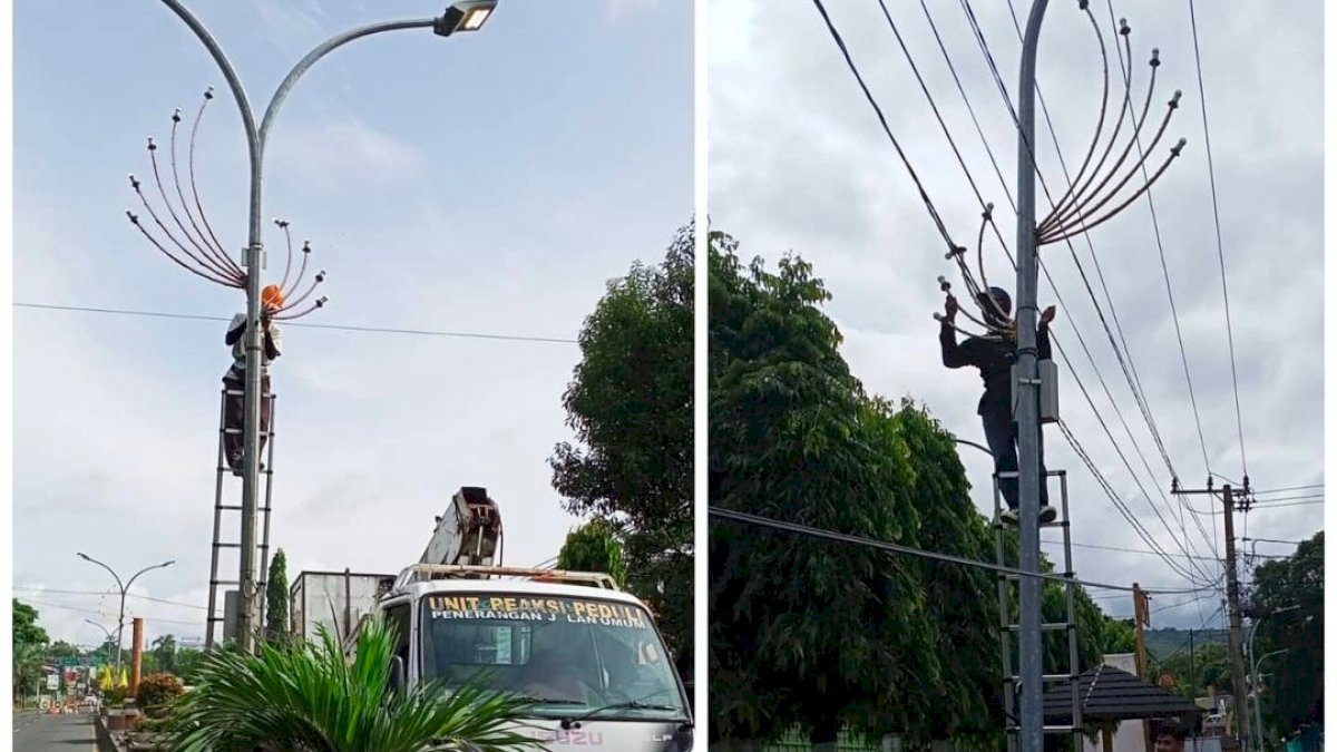 Respon Laporan Warga, Lampu Hias di Mattirotasi Sudah Dibenahi