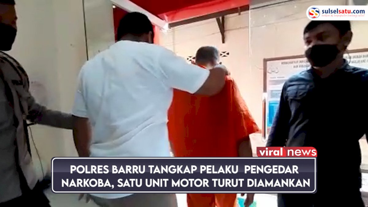 VIDEO: Polres Barru Tangkap Pelaku Pengedar Narkoba, Satu Unit Motor Turut Diamankan