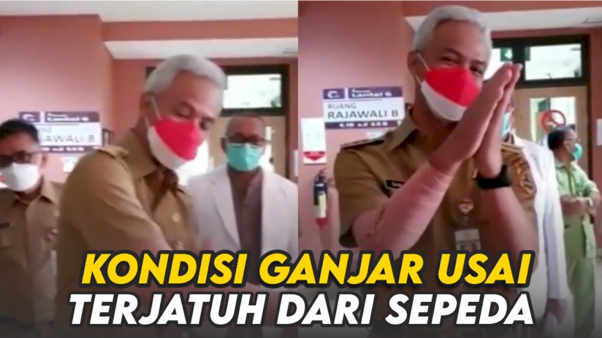 VIDEO: Kondisi Terkini Gubernur Ganjar Pranowo Usai Terjatuh dari Sepeda