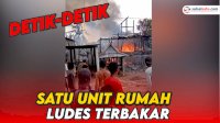 VIDEO: Terjadi Lagi, 1 Unit Rumah di Jeneponto Ludes Terbakar