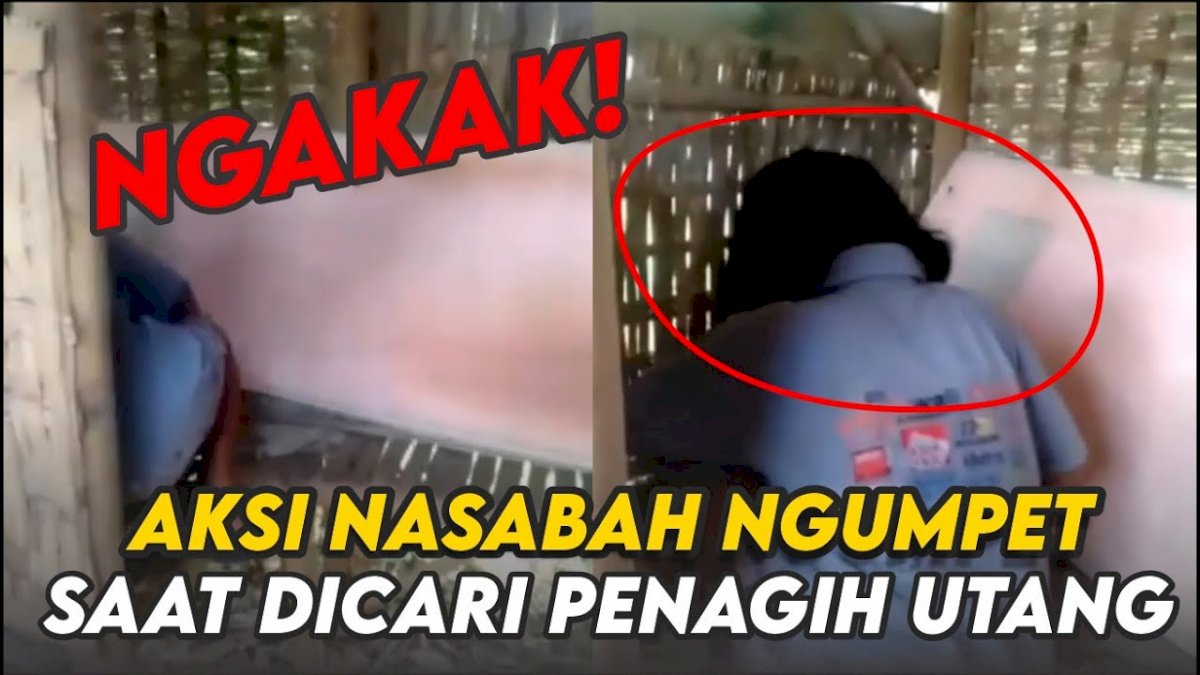 VIDEO: Aksi Nasabah Ngumpet di Pos Ronda saat Dicari Penagih Utang
