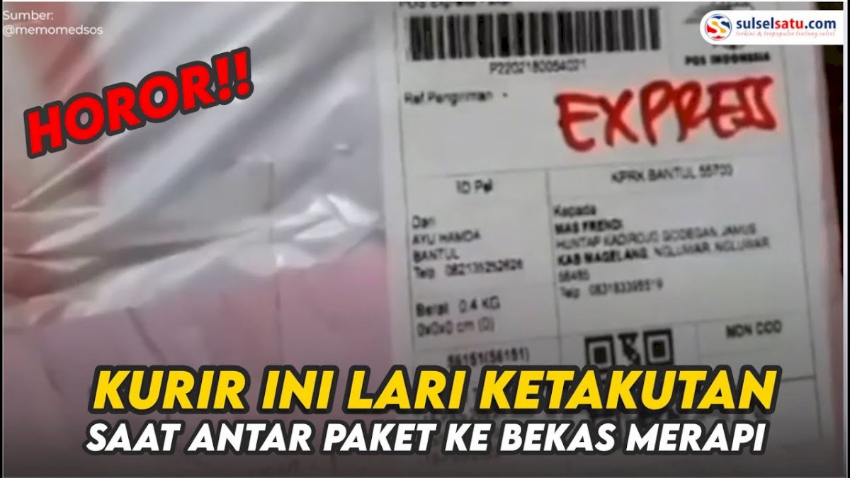 VIDEO: Kurir Ini Lari Ketakutan Saat Antar Paket di Kompleks Bekas Merapi