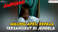 VIDEO: Kepala Tersangkut di Jendela saat Hendak Kabur, Pelaku Ternyata Tetangga Korban