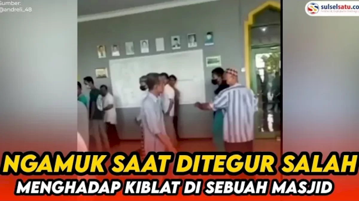 VIDEO: Jemaah Ini Ngamuk Saat Ditegur Salah Menghadap Kiblat di Sebuah Masjid