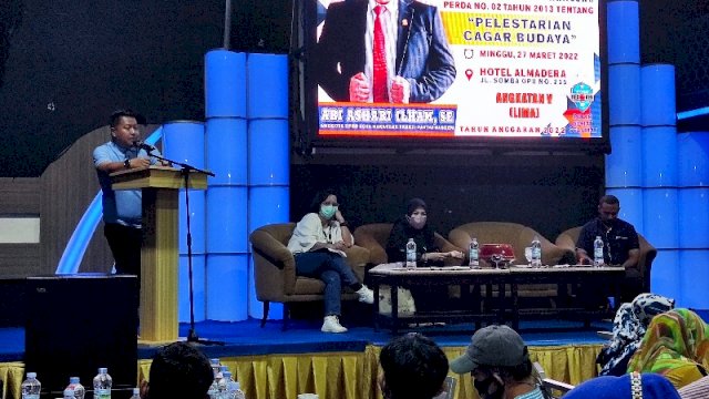 Ketua Fraksi Nasdem DPRD Kota Makassar, Ari Ashari Ilham menggelar Sosialisasi Perda nomor 02 Tahun 2013 (Sulselsatu/Jahir Majid) 