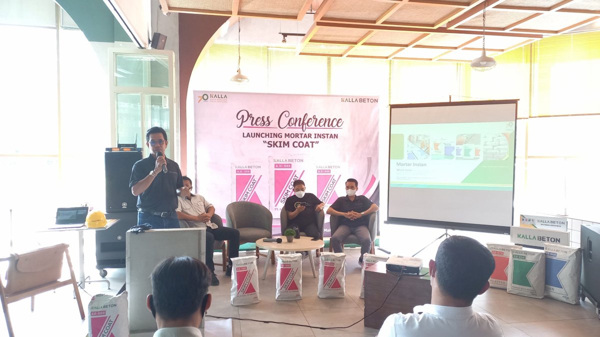 Lengkapi Produk Semen Mortar, Kalla Beton Launching Skim Coat