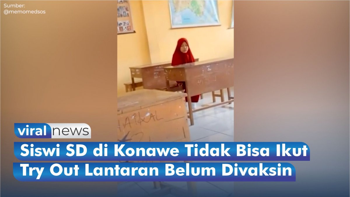 VIDEO: Siswi SD di Konawe Tidak Bisa Ikut Try Out Lantaran Belum Divaksin COVID-19