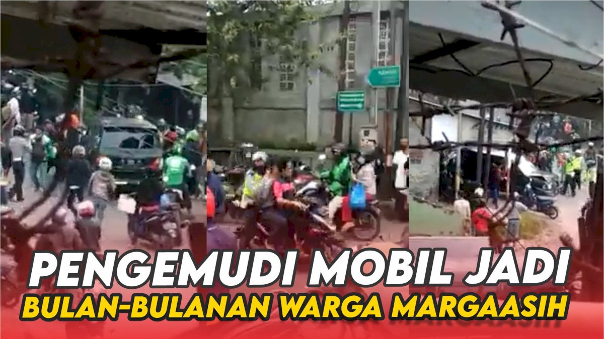 VIDEO: Tabrak Lari, Pengemudi Mobil Jadi Bulan-bulanan Warga Margaasih
