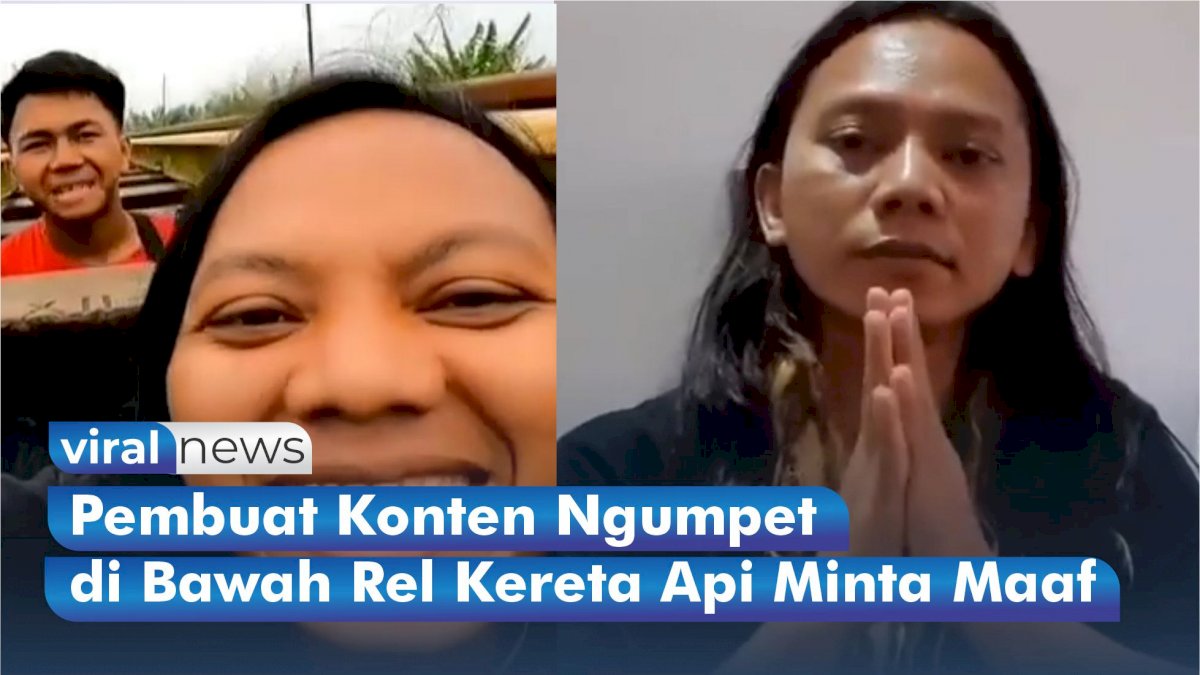 VIDEO: Video Klarifikasi, Pembuat Konten Ngumpet di Bawah Rel Kereta Api Minta Maaf