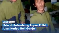VIDEO: Lugu Banget, Pria di Palembang Lapor Polisi Usai Ketipu Beli Ganja