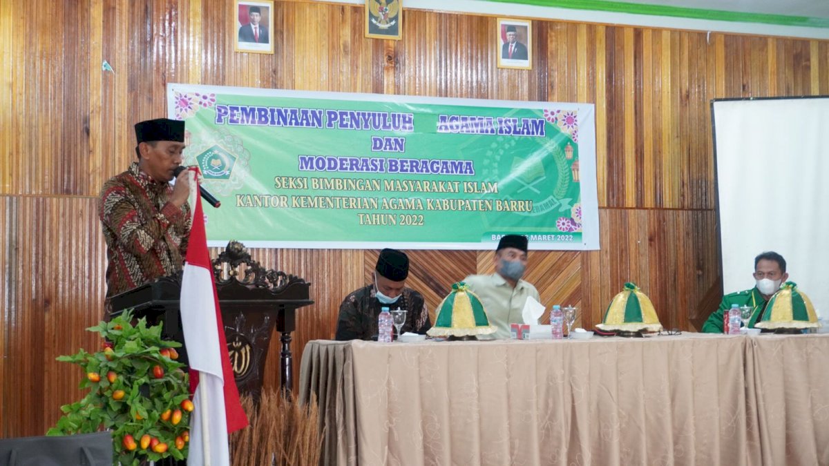 Kakan Kemenag Barru Dorong Penyuluh Agama Islam Jadi Inspirator