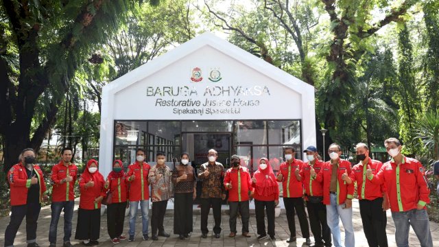 Wali Kota Makassar, Moh Ramdhan Pomanto dalam peresmian Baruga Restorative Justice House (Ist) 