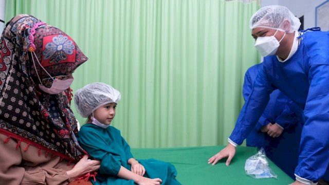 Salah satu peserta operasi celah bibir sumbing gratis di Kabupaten Gowa (dok. Pemkab Gowa)