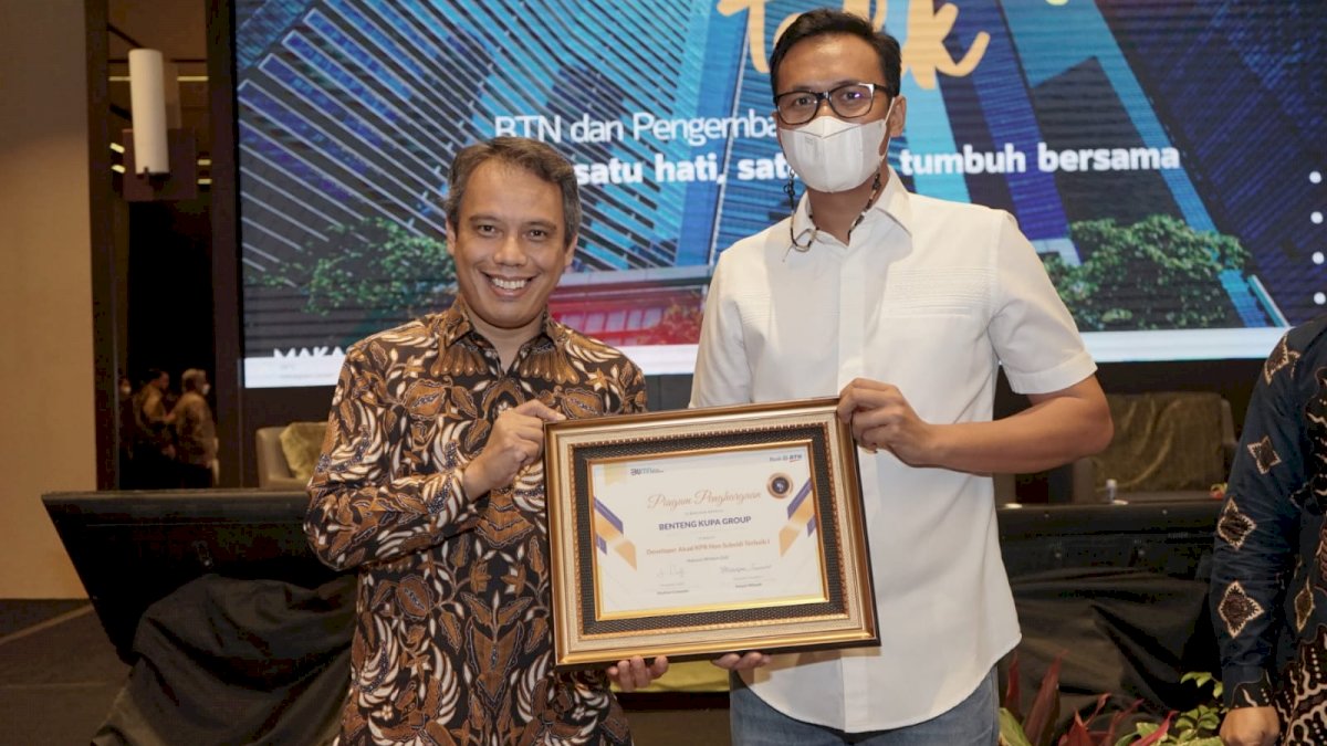 Hebat! 6 Kali Berturut-turut Pengembang Benteng Kupa Raih Award Bank BTN