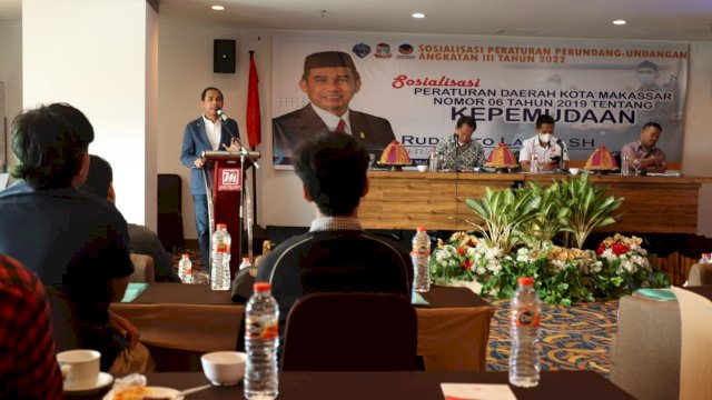 Ketua DPRD Makassar, Rudianto Lallo menggelar Sosialisasi Perda Tentang Kepemudaan, (Ist) 