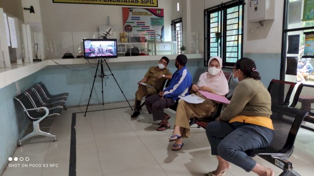 Kondisi di kantor Dukcapil Kabupaten Gowa (ist)