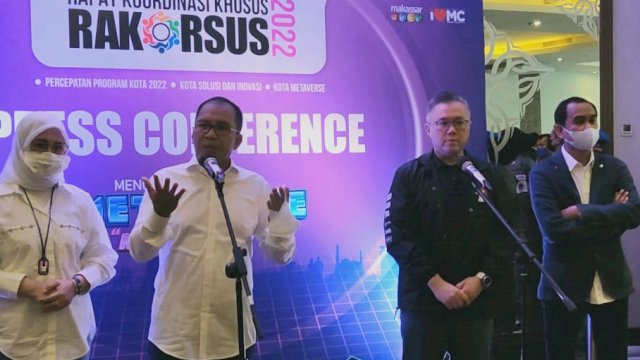 Press conference Rakorsus Pemerintah Kota Makassar di Hotel Four Point by Sheraton Makassar (Jahir Majid / Sulselsatu.com)