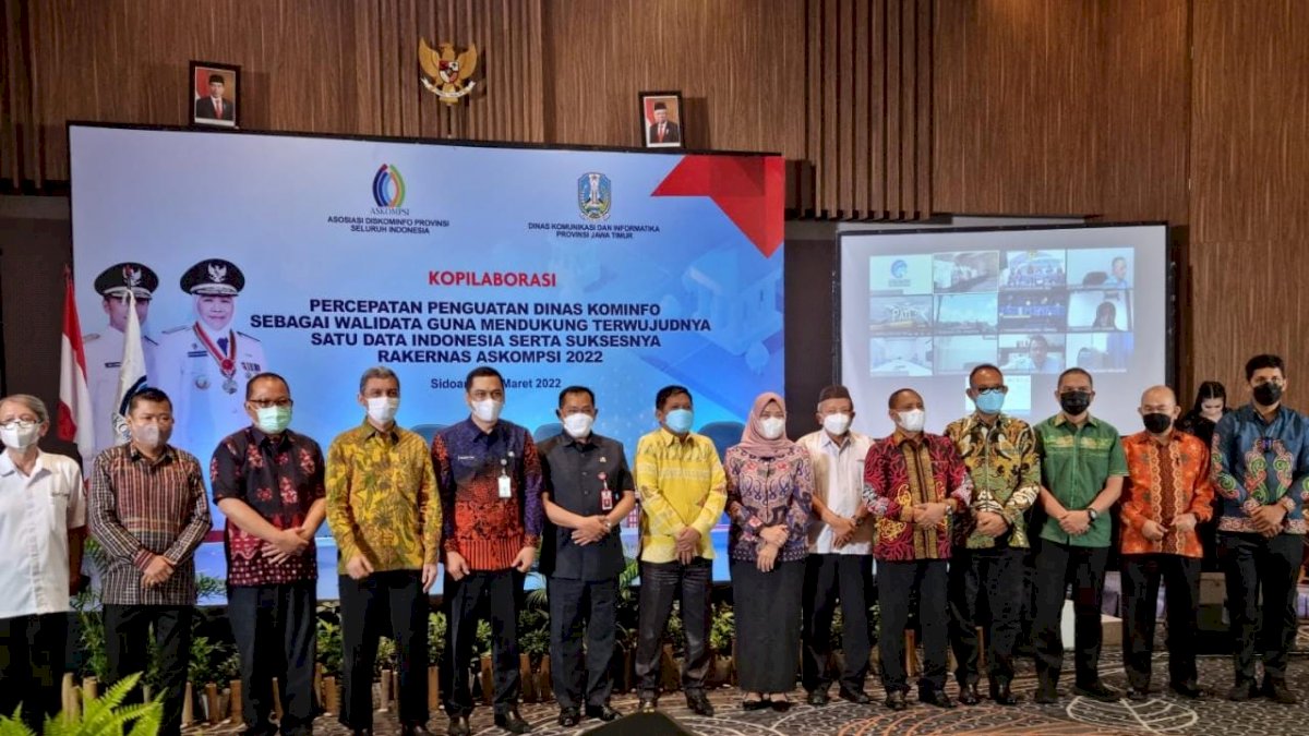 Kadiskominfo Sulsel Amson Padolo Hadiri Rakernas Indonesia Satu Data di Surabaya