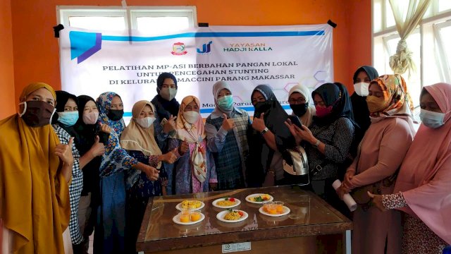 Pelatihan MPASI di Kelurahan Maccini Parang oleh Yayasan Hadji Kalla bersama Jenewa Institut (dok. Kalla Group)