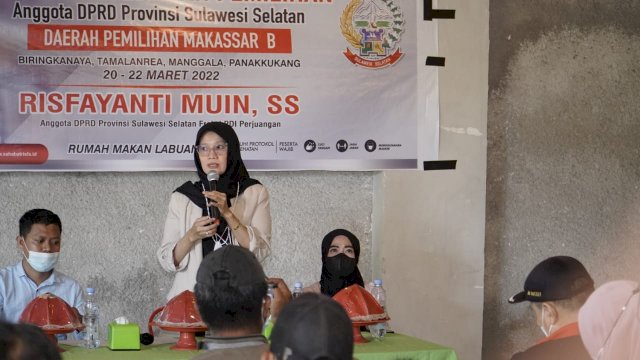 Anggota DPRD Provinsi Sulawesi Selatan (Sulsel) dari fraksi PDI Perjuangan, Risfayanti Muin menggelar dialog dengan konstituennya di Daerah Pemilihan (Dapil) Sulsel 2 (Ist) 