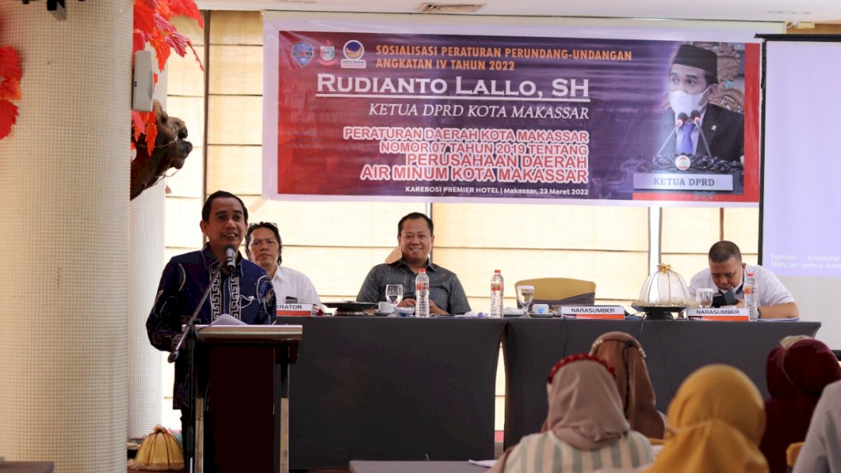 Ketua DPRD Makassar Rudianto Lallo Sosialisasi Perda Perumda Air Minum