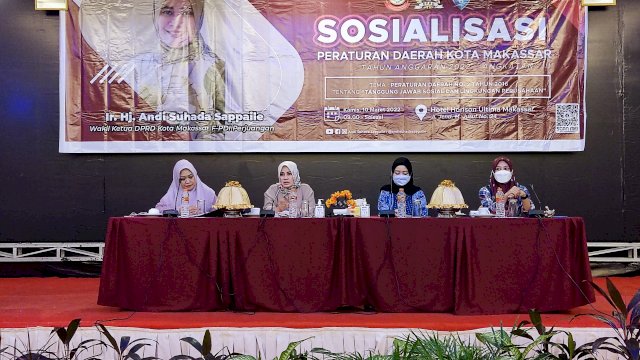 Wakil Ketua DPRD Kota Makassar Andi Suhada menggelar Sosialisasi Perda di Hotel Horison Makassar, (Sulselsatu Jahir Majid) 