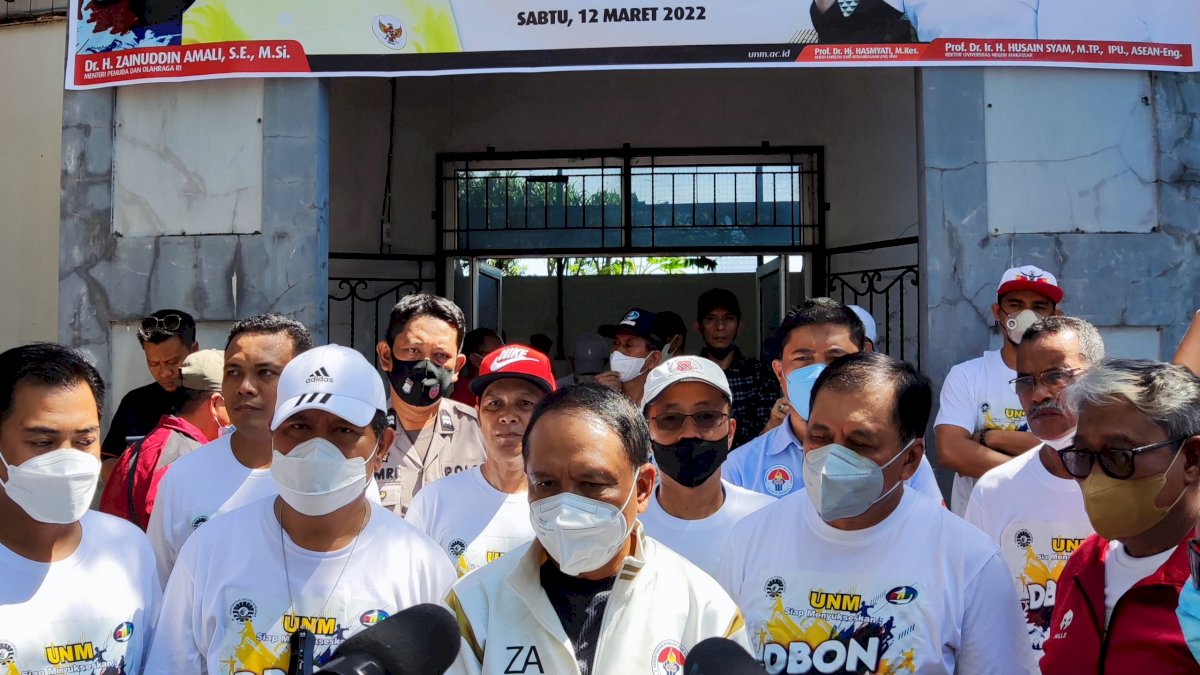 Menpora Zainudin Amali Tunjuk UNM Jadi Center DBON Kawasan Timur, Prof Husain: UNM Siap Sukseskan