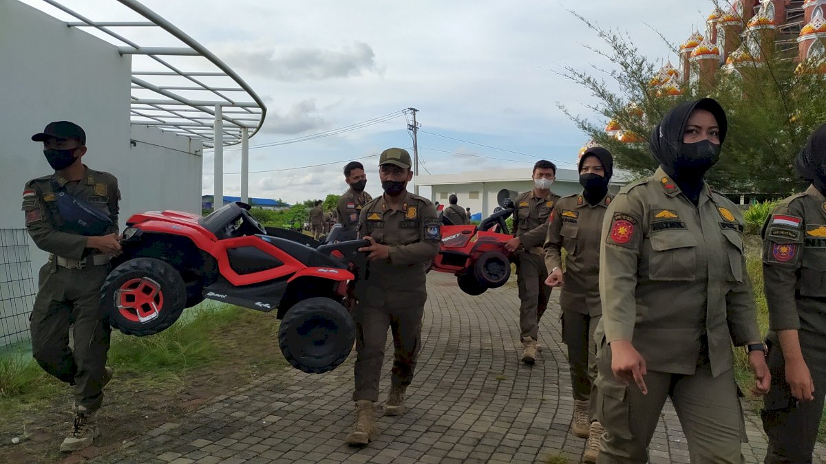 Satpol PP Sulsel Tindak Tegas Pedagang Liar di Kawasan Lego-Lego