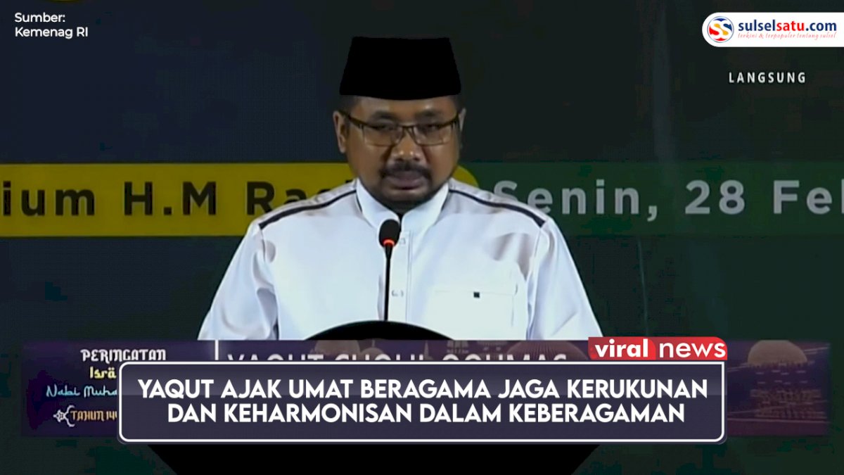 VIDEO: Yaqut Ajak Umat Beragama Jaga Kerukunan dan Keharmonisan dalam Keberagaman