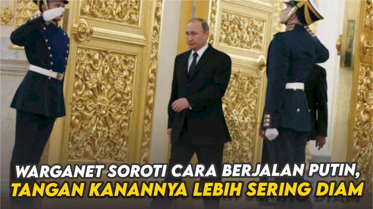 VIDEO: Warganet Soroti Cara Berjalan Putin, Tangan Kanannya Lebih Sering Diam