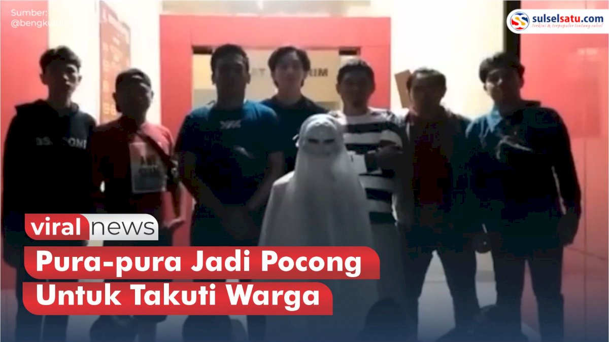 VIDEO: Polisi Amankan 6 Pemuda yang Menakut-nakuti Warga dengan Menjadi Pocong