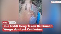 VIDEO: Viral, Aksi Dua Ukhti Iseng Tekan Bel Rumah Warga dan Lari Ketakutan