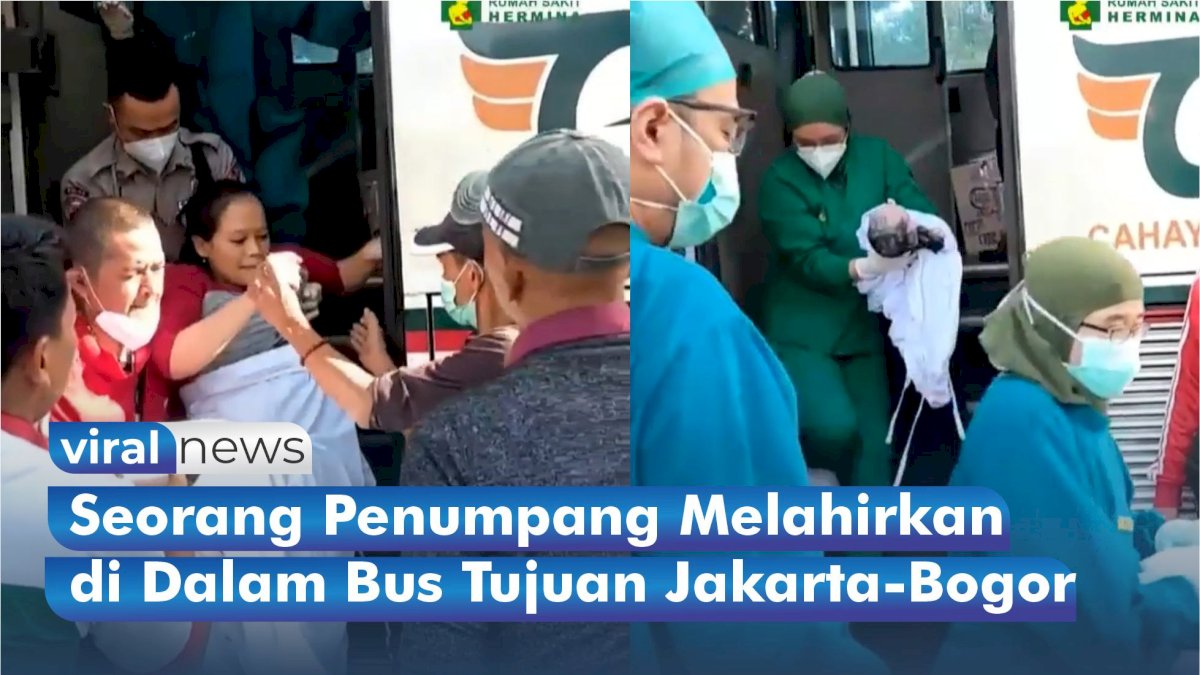 VIDEO: Seorang Penumpang Melahirkan di Dalam Bus Tujuan Jakarta-Bogor, Bayi dan Ibu Selamat