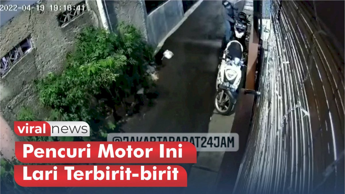 VIDEO: Aksi Pencurian Motor Berhasil Digagalkan, Pelaku Lari Terbirit-birit