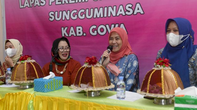 Kunjungan Aliyah Mustika Ilham di Lapas Perempuan Sungguminasa (ist)