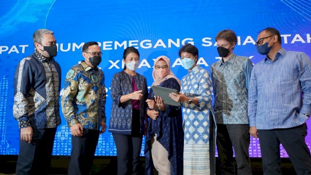 Rapat umum pemegang saham XL Axiata yang berlangsung hari ini Jumat, 22 April 2022 (dok. XL Axiata)