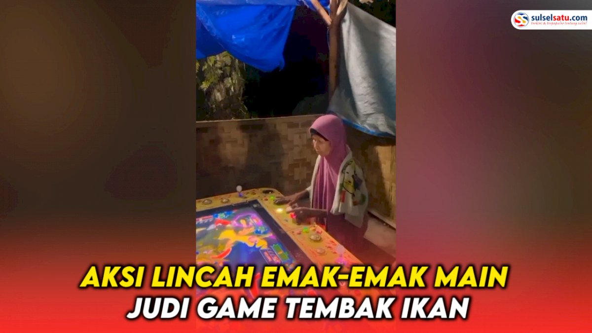 VIDEO: Aksi Lincah Emak-emak Main Judi Game Tembak Ikan