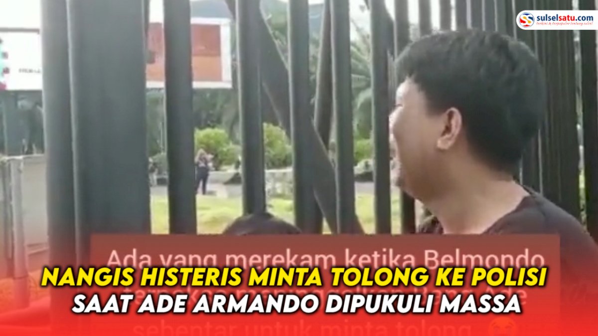 VIDEO: Pria Ini Nangis Histeris Minta Tolong ke Polisi saat Ade Armando Dipukuli Massa