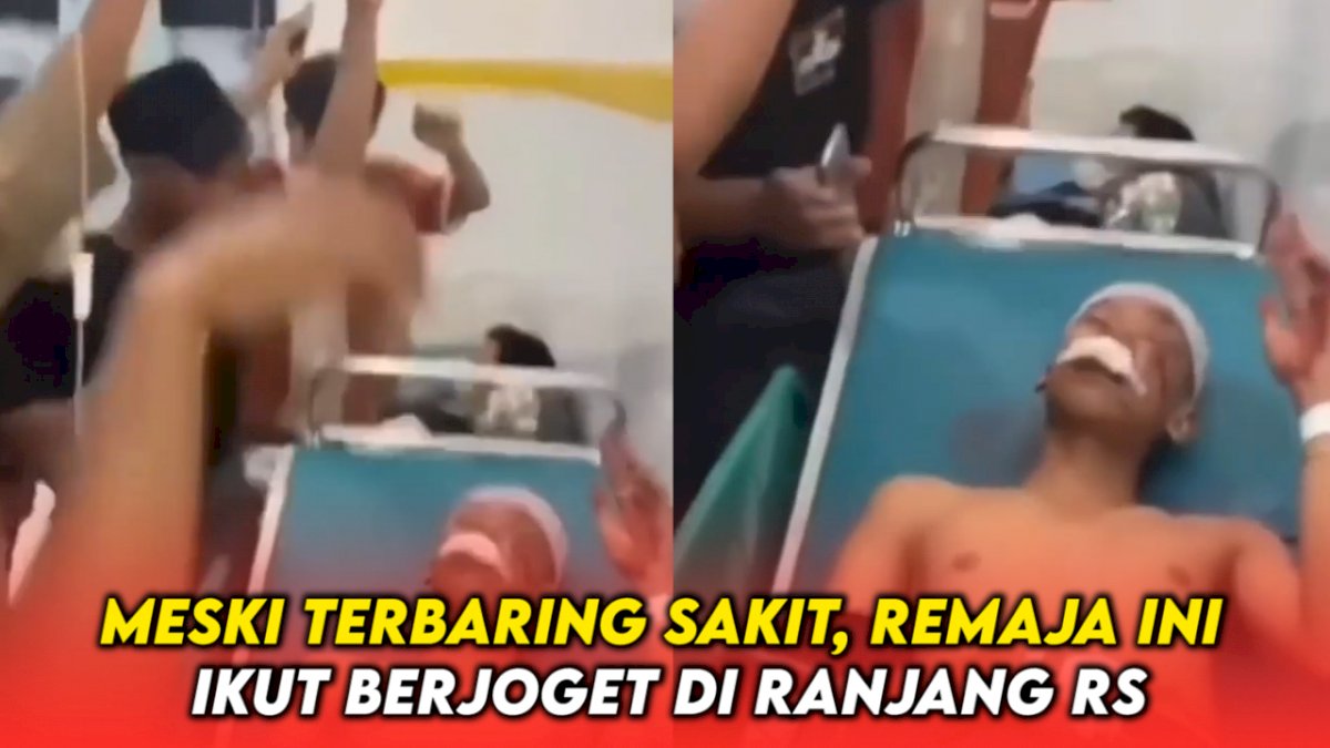 VIDEO: Meski Terbaring Sakit, Remaja Ini Ikut Berjoget di Ranjang RS