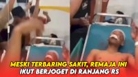 VIDEO: Meski Terbaring Sakit, Remaja Ini Ikut Berjoget di Ranjang RS