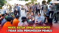 VIDEO: Hadapi Pendemo Dua Kelompok Aktivis, Wakil Ketua DPRD Jeneponto : Tidak Ada Penundaan Pemilu