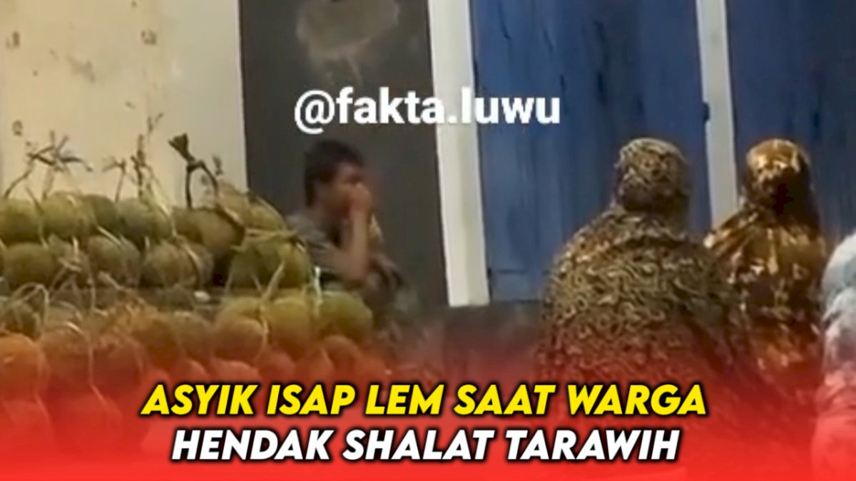 VIDEO: Aksi Seorang Remaja Isap Lem saat Warga Hendak Shalat Tarawih