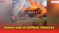 VIDEO: Rumah Adat Sao Mario di Soppeng Ludes Terbakar