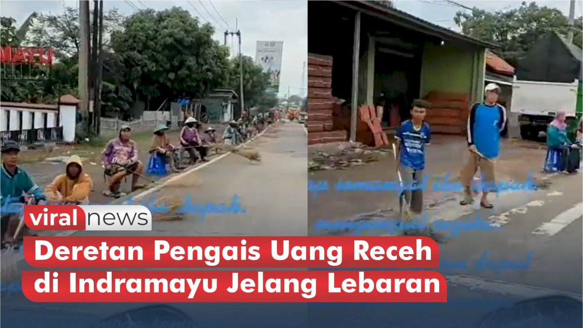 VIDEO: Viral, Deretan Pengais Uang Receh di Indramayu Jelang Lebaran