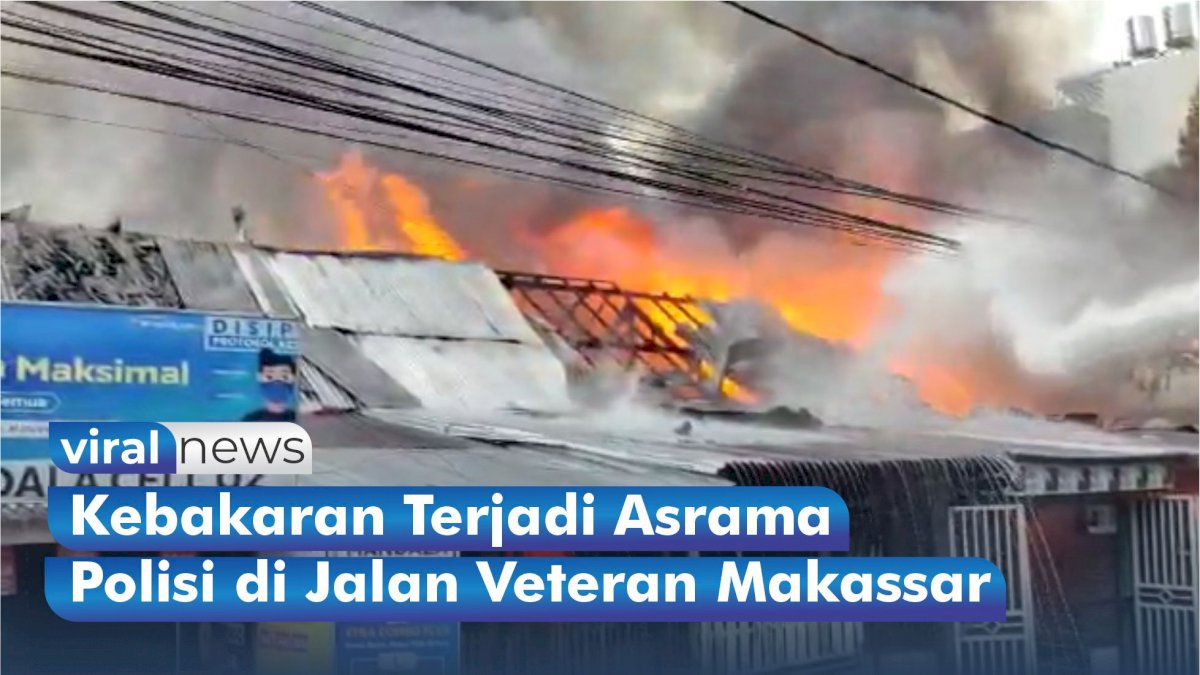 VIDEO: Kebakaran Terjadi Asrama Polisi di Jalan Veteran Makassar