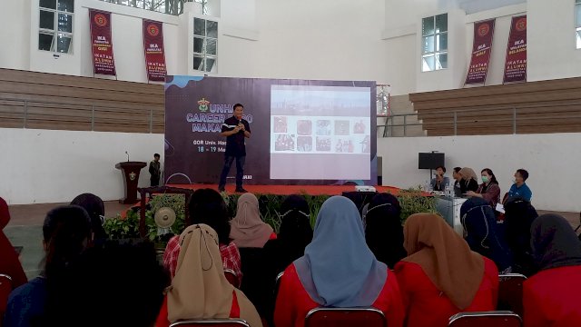 Pemaparan PT Vale di Unhas Career Expo 2022 di GOR Universitas Hasanuddin (Unhas) Makassar (Sri Wahyudi Astuti / Sulselsatu.com)