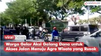 VIDEO: Akses Jalan Menuju Agro Wisata Bontolojong Rusak Parah, Warga Gelar Aksi Galang Dana